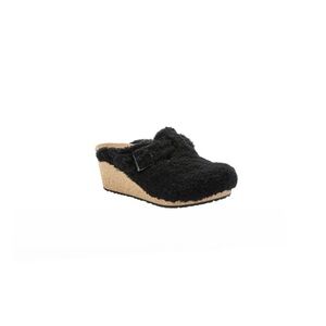 Birkenstock Papillio “Fanny Black Shearling” Wedge Clogs - Women’s Size 39